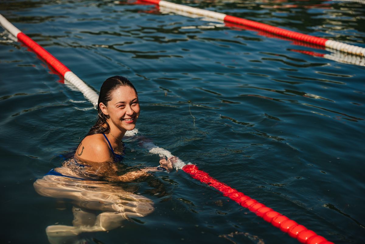 Caroline à l'entraînement